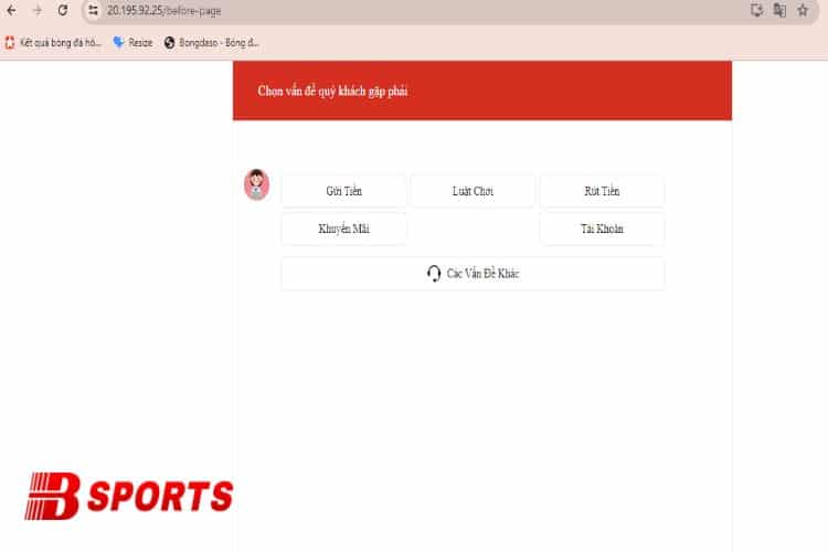 Cổng chat trực tuyến với nhân viên chuyên môn cao của Bsports