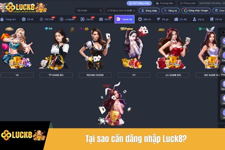 Tại sao cần đăng nhập Luck8?