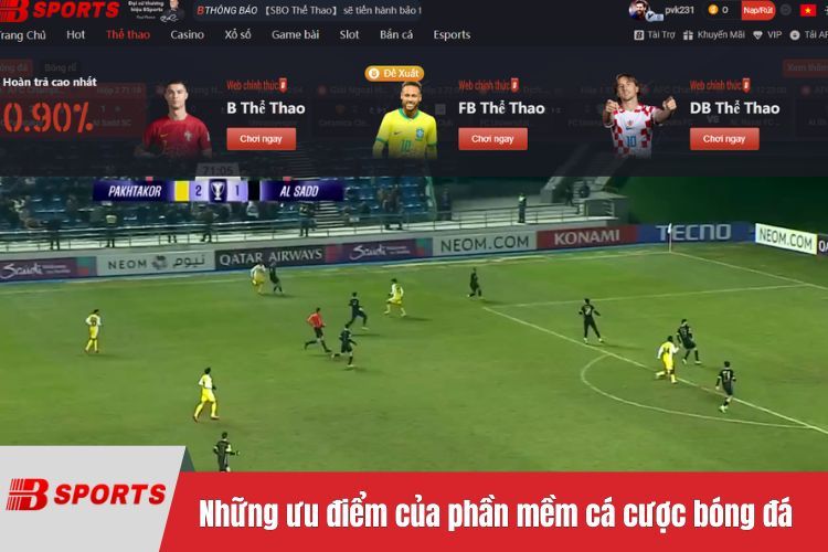 Những ưu điểm của phần mềm cá cược bóng đá