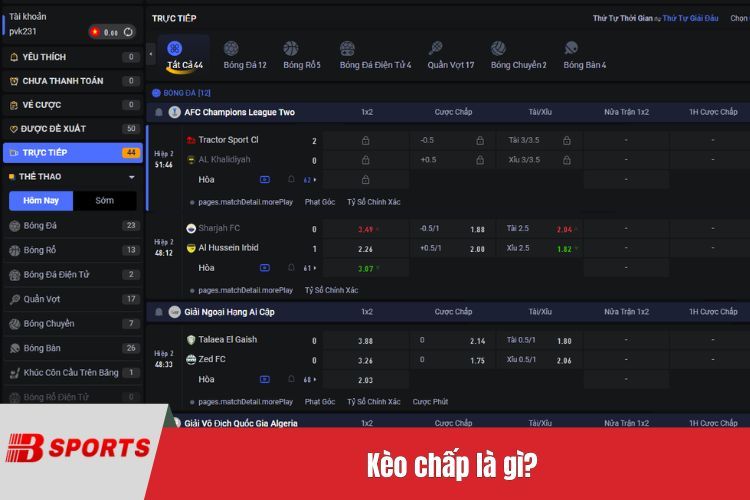 Kèo chấp là gì?